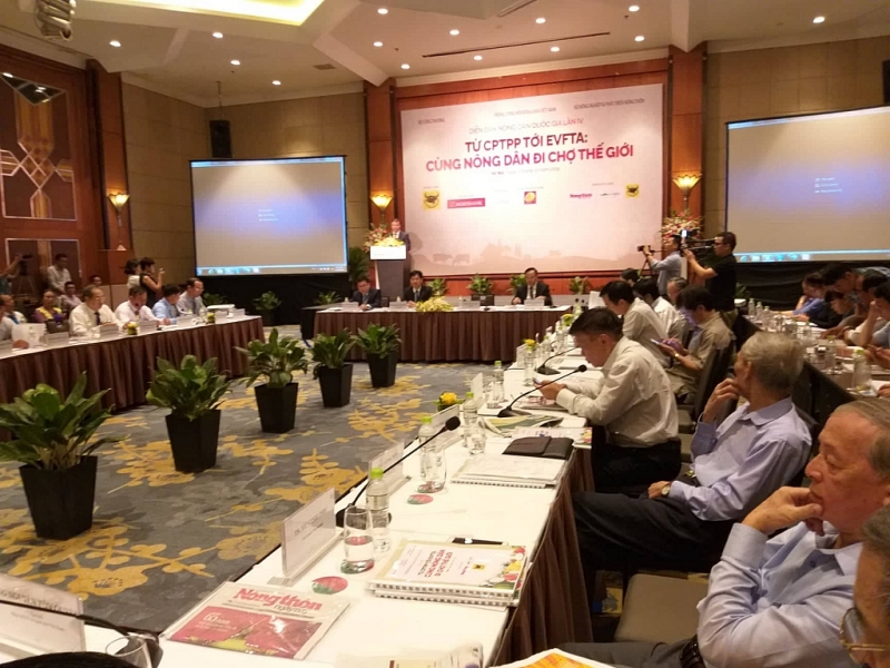 Quang cảnh diễn đàn bàn về xuất khẩu nông sản Việt Ảnh: Nguyễn Thanh