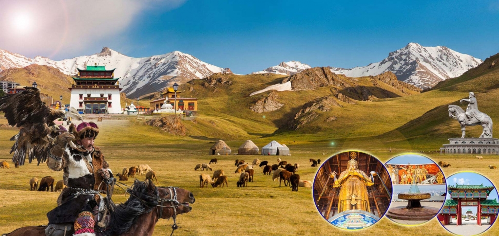 Hình ảnh đất nước Mông Cổ người dân còn sử dụng gia súc làm phương tiện đi lại trên sa mạc