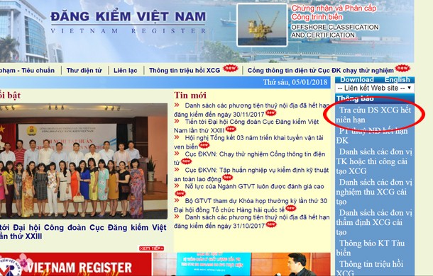 Đăng kiểm Việt Nam tra cứu xe hết niên hạn