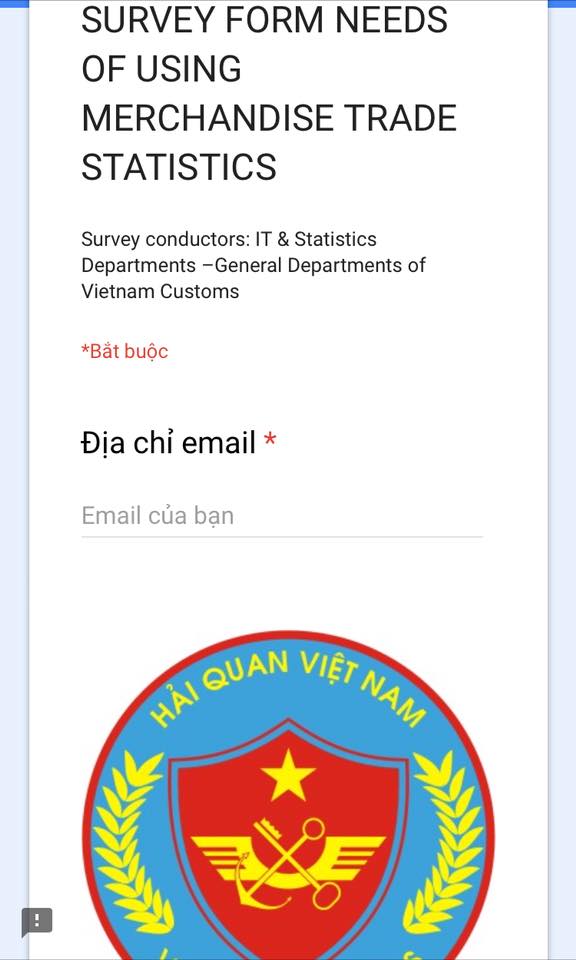 Tổng cục Hải quan khảo sát nhu cầu sử dụng thông tin hàng hóa XNK